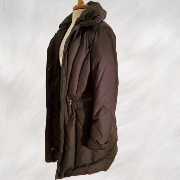 Cole Haan Knee-Length Black (80%) Down Puffer Coat Size M - Picture 2 of 16